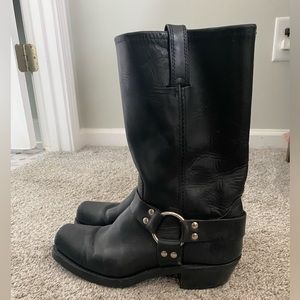 Frye Women's Harness 12R Motorcycle Boots - Black, size 9.5